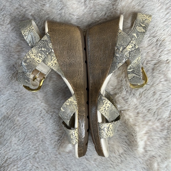 Cole Haan | NikeAir Tali | Wedge Snake Print Sandals - Picture 6 of 14